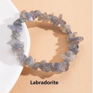 Natural Stone Stretch Bracelet - Labradorite